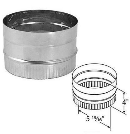 Simpson 6" Single Wall Stainless Steel Stovetop Adapter, 