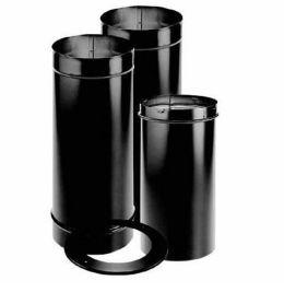 Simpson DuraBlack 6" Single Wall Black Adjustable Slip Connector Stovepipe Kit, 6DBK-KSP - Stove Parts 4 Less