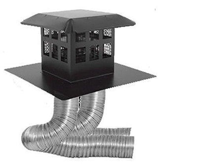 DuraVent 46DVA-CL33P 4" x 6-5/8" DirectVent Pro Direct Vent Pipe - Double Wall - Galvanized - Stove Parts 4 Less