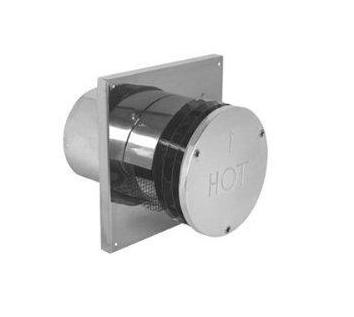 4" x 6-5/8" Galvanized Round Horizontal Termination Cap, 46DVA-HRCS - Stove Parts 4 Less