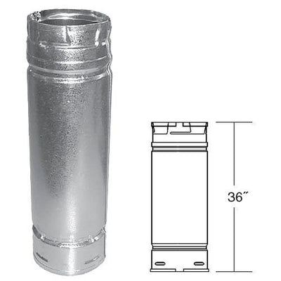 4" x 36" Straight Length Pipe, Dura-Vent Pellet Vent Pro, 4PVP-36 - Stove Parts 4 Less