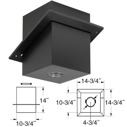 4" Cathedral Ceiling Support Box, Simpson PelletVent PRO, 4PVP-CS - Stove Parts 4 Less