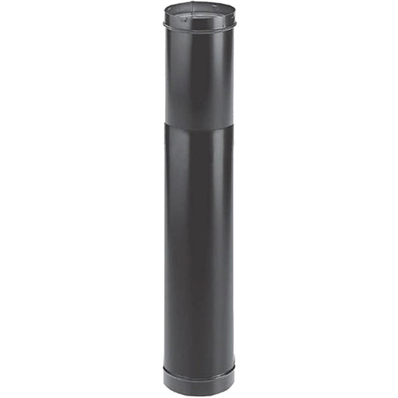 Simpson DuraBlack 6" Single Wall Black Adjustable Telescoping Length 44"-68", 6DBK-TL