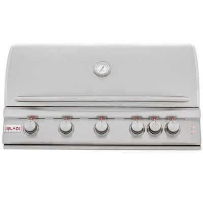 Blaze 40 Inch 5-Burner LTE Gas Grill With Rear Burner and Built-in Lighting System